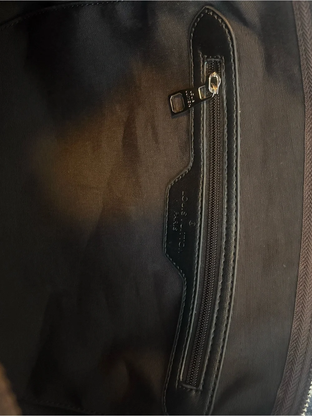 Keepall 50 Monogram Duffel with Brown Canvas and Black Trim